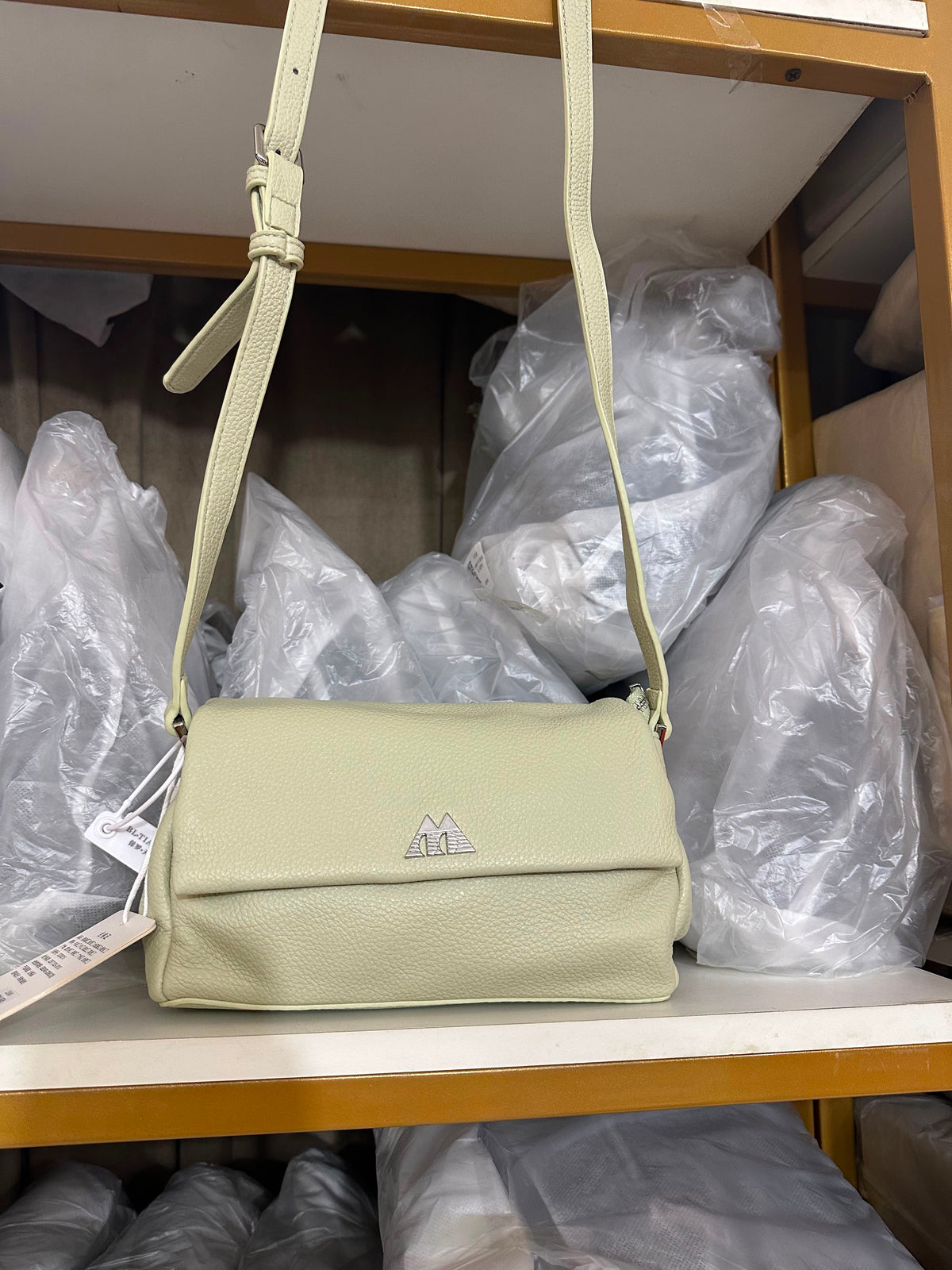 Luna Lychee Leather Crossbody Bag | 2-in-1 Chain Shoulder Bag