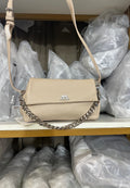 Luna Lychee Leather Crossbody Bag | 2-in-1 Chain Shoulder Bag