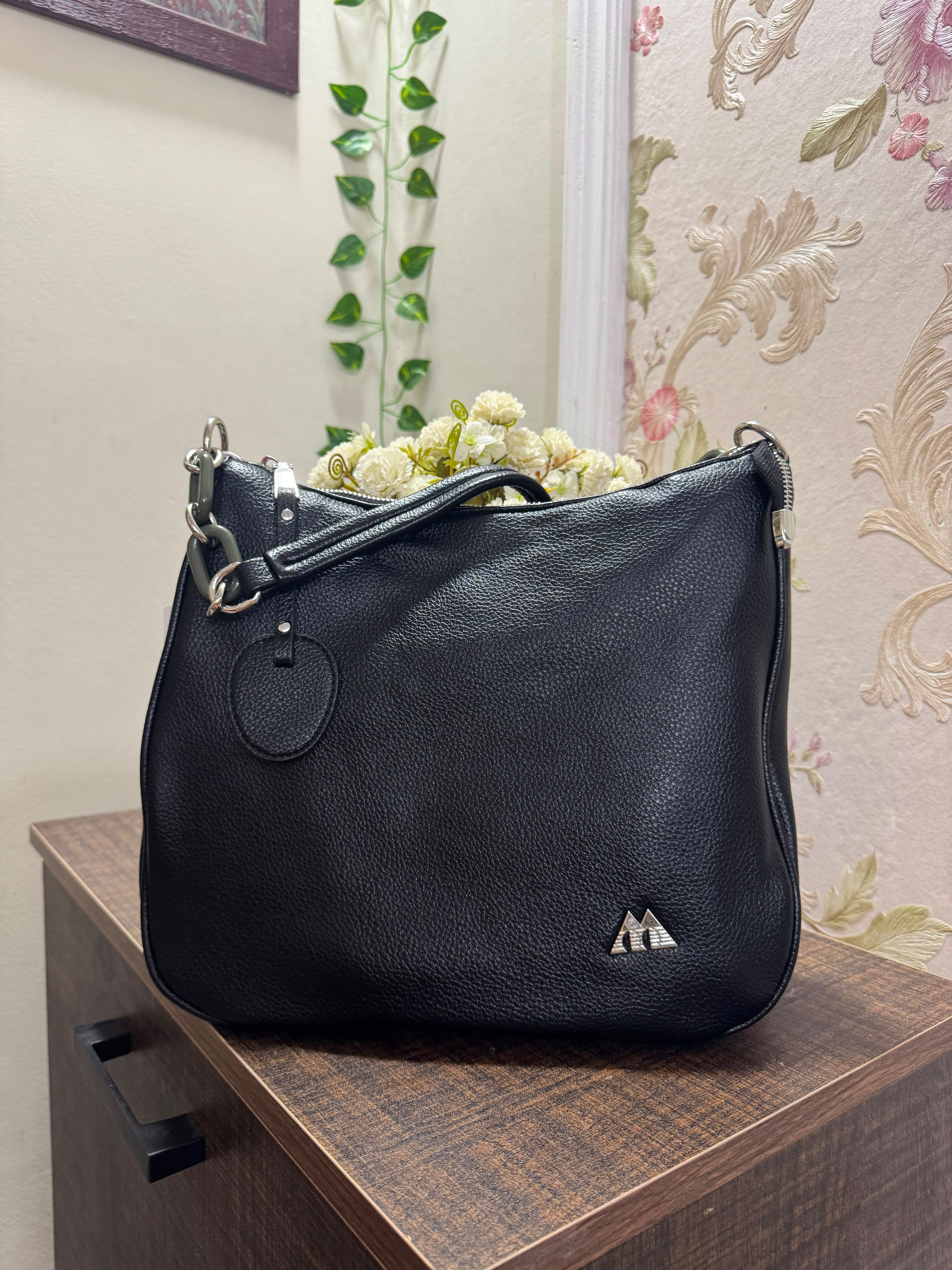 The Verona Lychee Leather Tote Bag – 2-in-1 Shoulder & Crossbody